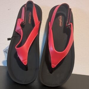 Aerothotic New Red and Black Sandals Size  8.